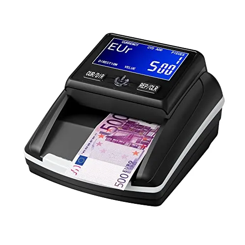 Rilevatore Banconote False，Stanew Rilevatore automatico di banconote false con batteria ricaricabile per il contatore di valuta per la contraffazione di banconote EUR, USD, GBP