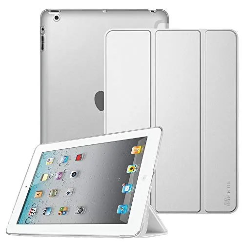 FINTIE Cover per iPad 2/3/4 - Ultra Sottile del Basamento Leggero Semi-Trasparente Custodia Case con Auto Sveglia/Funzione per iPad 2 / iPad 3 / iPad 4 Retina, Argento