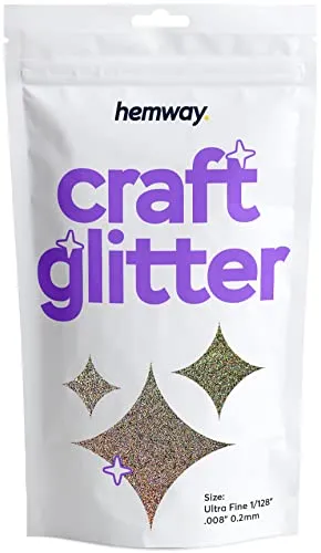 Hemway Craft glitter 100g 3,5 once ultrafine 1/128" .008" 0.2MM (Oro Argento olografico)
