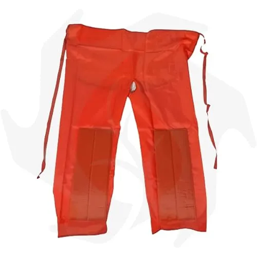 Bazargiusto - Copri pantaloni protezione per decespugliatore, giardinaggio traspirante in nylon (Arancione)