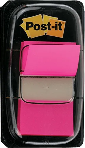 3 M Post-it-Segnapagina con 25 mm con 12 I 680-21-12 dispenser da 50 segnalibri ciascuno, colore: rosa acceso