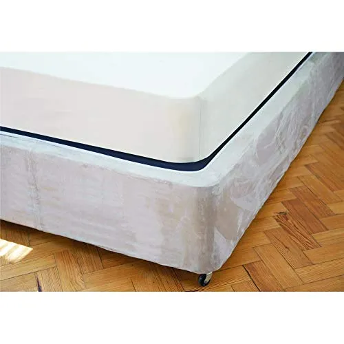 Belledorm - Copertura in Finto camoscio per Struttura Letto (48 cm) (Doppio) (Bianco Naturale)