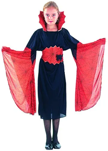 Ciao-Strega Spiderella Costume Bambina (Taglia 7-9 Anni), Colore Rosso, Nero, 61143.L