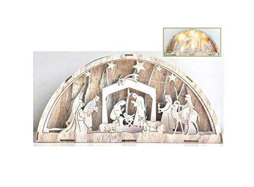 le stelle srl import Natività in Legno con LED 31127