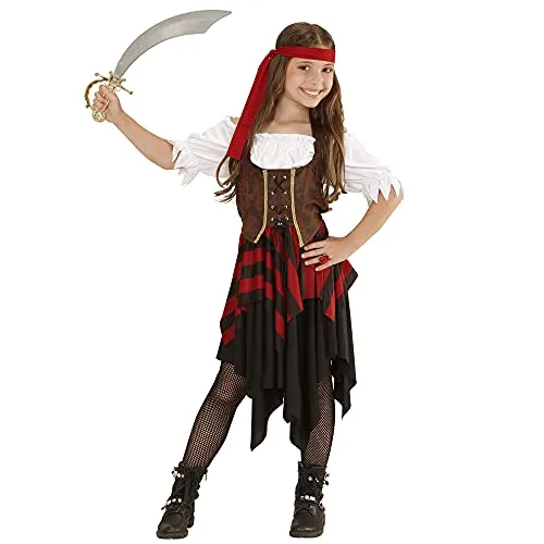 "PIRATE GIRL" (dress, corset, headband) - (140 cm / 8-10 Years)