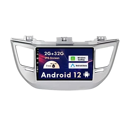 SXAUTO Android 12 IPS Autoradio Per Hyundai Tucson (2014-2018) - 2G+32G - Senza fili Carplay & Android Auto - GRATUITI Telecamera - DAB Fast-boot Volante DSP WIFI 4G Bluetooth - 2 Din 9 Pollici