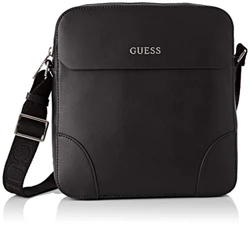 Guess Manhattan, Borsa a Spalla Uomo, Nero (Black), 5x23.5x22 cm (W x H x L)