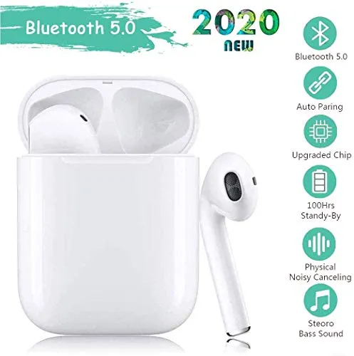 Auricolare Bluetooth Senza Fili SOAK, Cuffie Wireless Stereo 3D with IPX8 Impermeabile, Accoppiamento Automatico Per Chiamate Binaurali, Adatto Compatibile con iPhone/Android/Apple AirPods