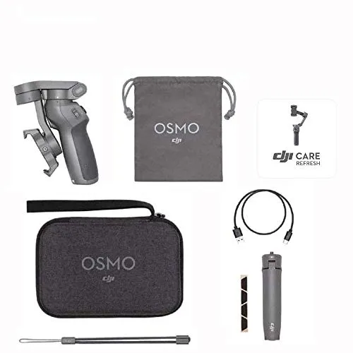 DJI Osmo Mobile 3 Prime Combo - Kit Stabilizzatore Gimbal a 3 Assi con Care Refresh, Compatibile con iPhone e Android Smartphone, Design Portatile, Scatto Stabile, Controllo Intelligente con Treppiede
