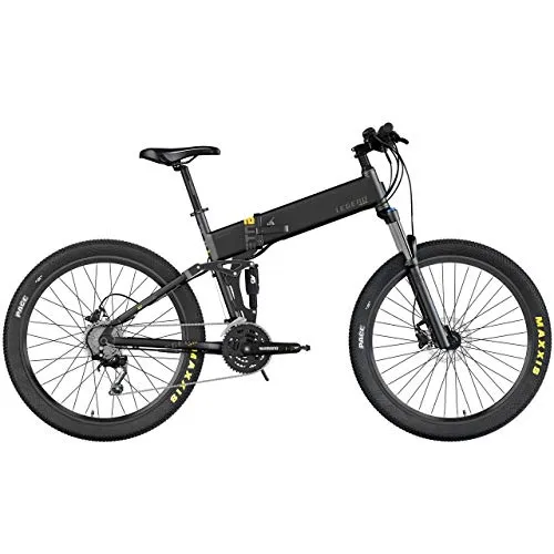 Legend Etna 500W 45km/h bicicletta elettrica VAE E-MTB Smart eBike 27,5", doppia sospensione RockShox + KS, freni a disco idraulico, batteria ION 48 V 10,5 Ah Panasonic, unisex, Nero Onyx