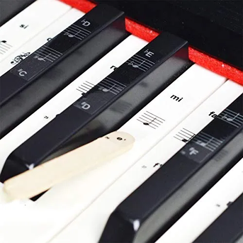 O³ Adesivi tastiera pianoforte per pianoforte 36/54/61/76/88 tasti - adesivi pianoforte per tasti bianchi e neri - tastiere pianoforte adesivi - tastiera pianoforte principiante apprendimento