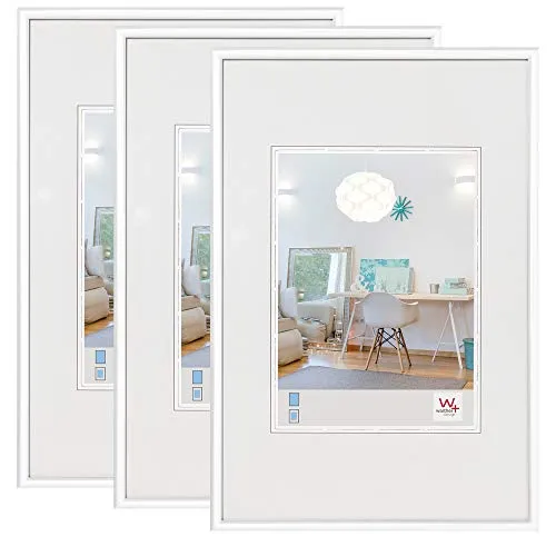 Walther Design New Lifestyle Cornici Foto, Confezione da 3-Bianco, 30 x 40 cm, 3 unità