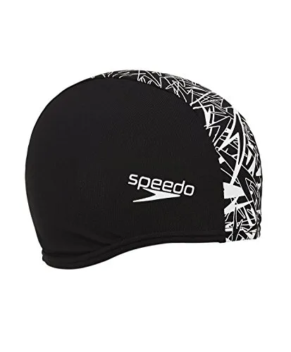 Speedo Boom End, Cuffia Unisex – Adulto, Nero/Bianco, Taglia Unica