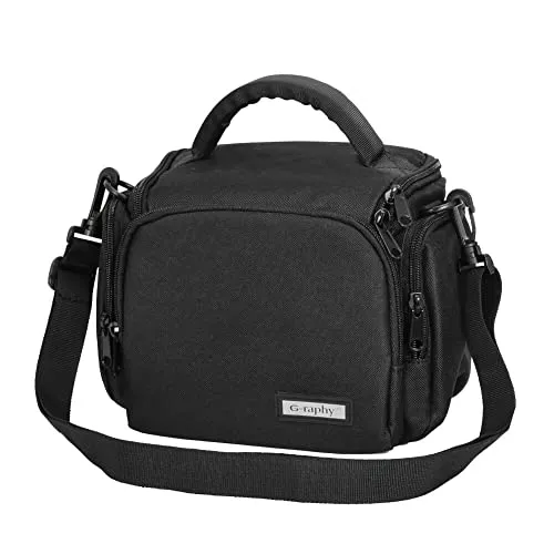 BAIGIO Borsa a Tracolla Grande per Fotocamera Reflex e Aaccessori, Borsa Custodia Fotografica per Macchina Fotografica Reflex Nikon Canon Sony DSLR con Tracolla Regolabile e Impermeabile