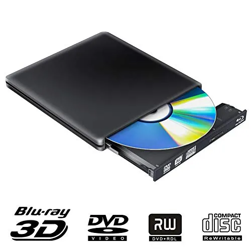 Lettore esterno Blu-Ray CD DVD 3D portatile USB 3.0 USB tipo C Bluray CD DVD RW Rom Player per PC MacBook iMac OS Windows2