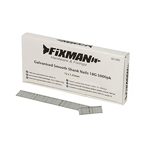 Fixman 861880 chiodi a gambo liscio zincato, argento, 18 g, pezzi