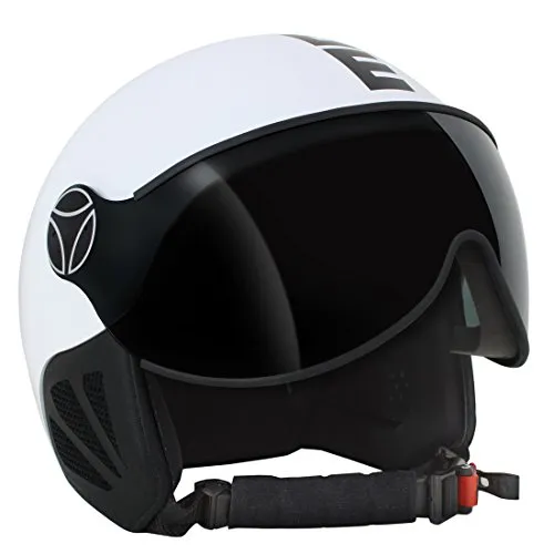 MOMO Design Komet18, Casco Sci Unisex – Adulto, Bianco Opaco, L/XL (60-61 cm)