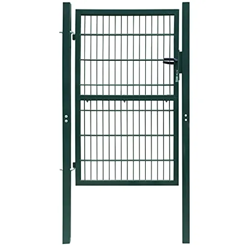 vidaXL Cancello Cancelletto Giardino 2D Porta (Singolo) Antracite 106x210 cm