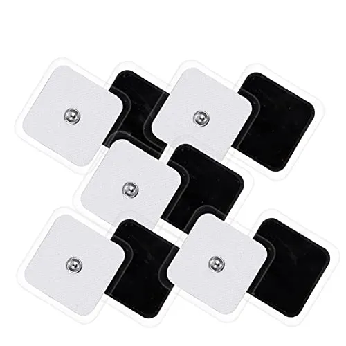 Set di 20 elettrodi TENS EMS, 5 x 5 cm, elettrodi adesivi per dispositivi TENS, EMS Trainer per elettrodi, riutilizzabili, adatti per dispositivi EMS e TENS