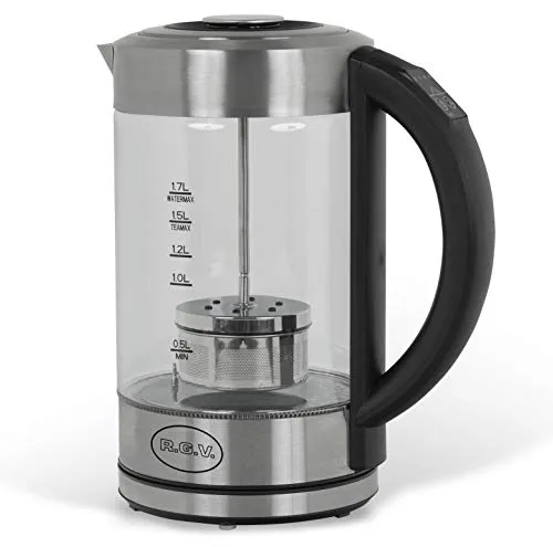 RGV 110920 1.7L 2200W Black, Stainless steel electric kettle - Electric Kettles (2200 W, AC, 220-240, 50/60, 140 mm, 240 mm)