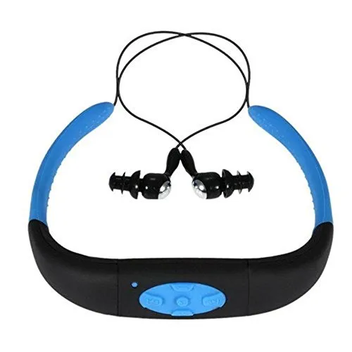 Sport - MP3 Per Running, Impermeabile, Lettore Musicale Mp3 Subacqueo, Auricolare Con Radio FM, Utilizzanto Per Nuoto, Surf E Immersione (Blu)