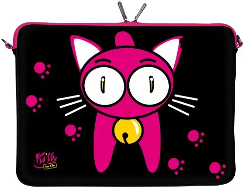 Kitty to Go LS133-15 Borsa in neoprene per Notebook 15 Laptop custodia per portatile 39,6cm (15,4 – 15,6 pollice) nero
