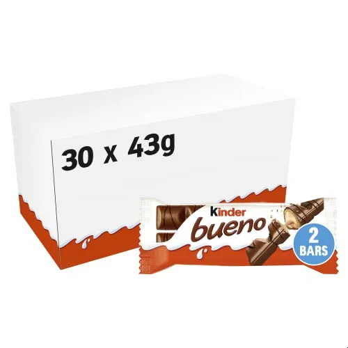 Kinder Bueno Chocolate Bars 44 g (Pack of 30)