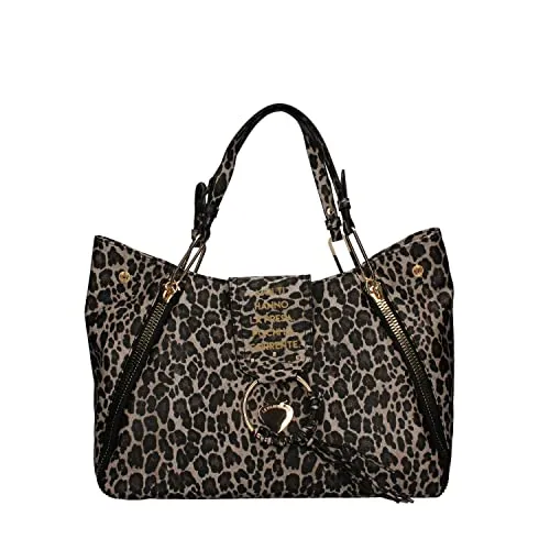 Le Pandorine Borsa Donna Shopping Grande Vicky Corrente Leopard