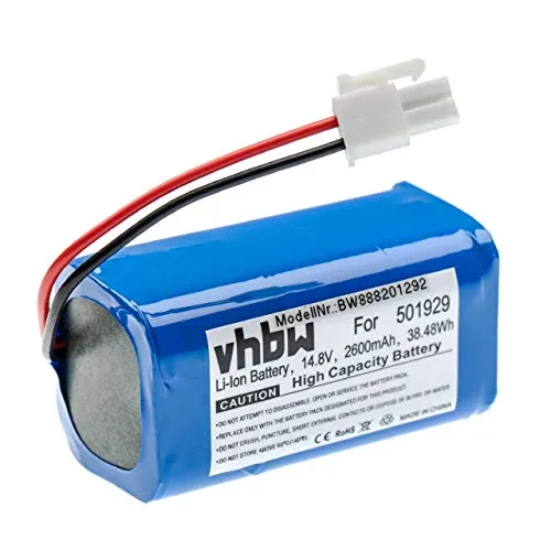 vhbw batteria sostituisce Zaco 501929 per aspirapolvere home cleaner (2600mAh, 14.8V, Li-Ion)