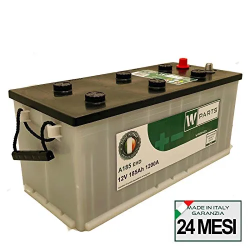 W-Parts Batteria Industriale Camion AUTOCARRO 185Ah - 1200A - Heavy Duty |185 Ah| 180Ah