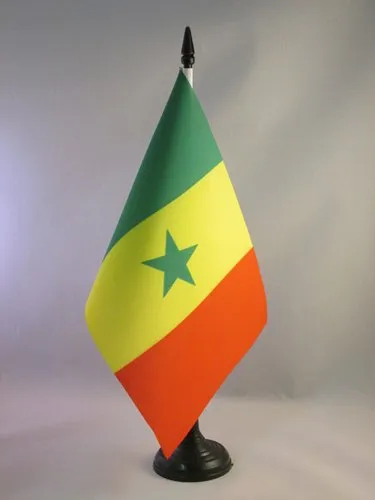 AZ FLAG Bandiera da Tavolo Senegal 21x14cm - Piccola BANDIERINA Senegalese 14 x 21 cm