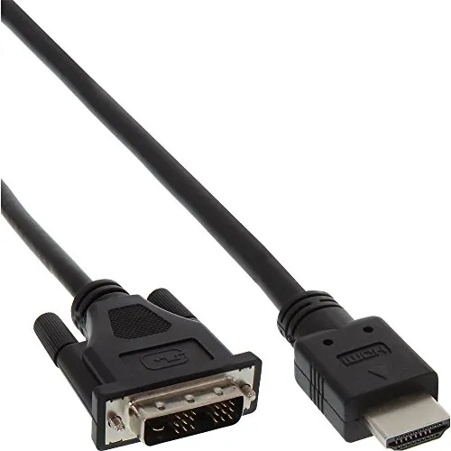 InLine 0.5m HDMI A - DVI 18+1 0.5m HDMI DVI Nero