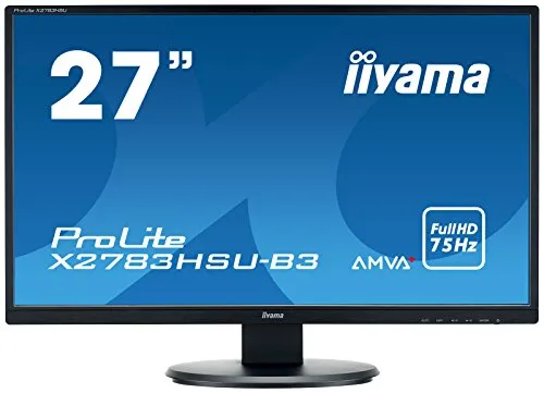 iiyama ProLite X2783HSU-B3 68,6cm (27") AMVA+ LED-Monitor Full-HD (VGA, HDMI, DisplayPort, USB2.0) Nero