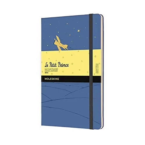 Moleskine Piccolo Principe, Aeroplano - Agenda Giornaliera 12 Mesi 2022, con Copertina Rigida, Formato 13x21 cm, Colore Blu Non-Ti-Scordar-di-Me