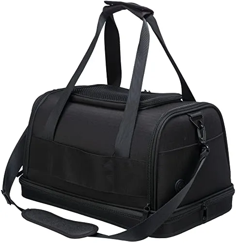 TRIXIE Airline 28904 - Borsa da viaggio per cani, 28 × 25 × 44 cm, colore: Nero