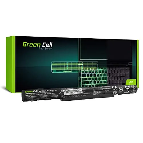 Green Cell® AL15A32 Batteria per Portatile Acer Aspire E5-573 E5-573G E5-573TG E5-722 E5-722G V3-574 V3-574G TravelMate P277 (1800mAh 14.8V Nero)