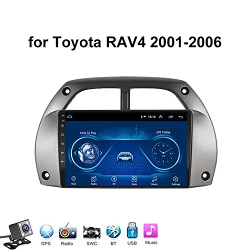 Buladala Android 8.1 Quad Core Navigatore GPS Autoradio Stereo per Toyota RAV4 2001-2006, con 9'' LCD/Multi Media Player, Supporto WLAN USB AV-out/Chiamate Bluetooth,4g+WiFi: 2+32 GB