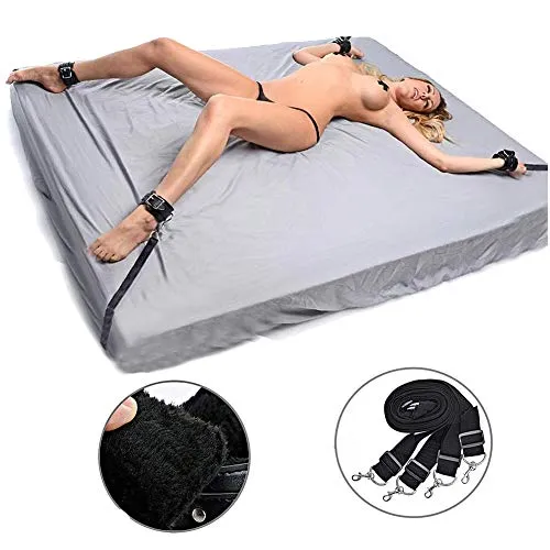 Fetish Bed Restraint Kit per il sesso, set con polsini a mano Collezione di bondage con polsino alla caviglia