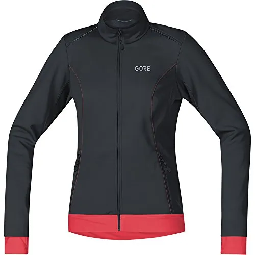 GORE Wear Giacca antivento da ciclismo per donna, C3 Women GORE WINDSTOPPER Thermo Jacket, 34, Nero/Fucsia, 100328