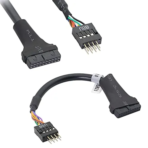 GELRHONR 2pcs cavo adattatore interno da USB 9 pin maschio a USB 3.0 20 pin femmina-5.9 pollici