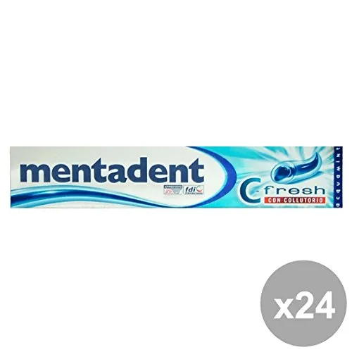 Set 24 MENTADENT Dentifricio C-Fresh Con COLLUT.75 ml Prodotti Per il Viso