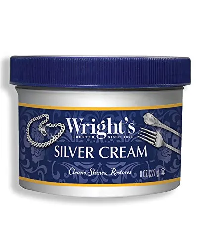 Wright's - Crema lucidante per argento, 3 in 1, multiuso, rimuove l’ossidazione, pulisce, lucida e protegge tutti i tipi di argento, peltro, acciaio inossidabile, porcellana e auto cromate, 230 ml