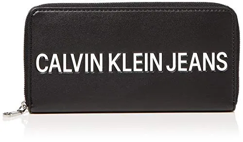 Calvin Klein Sculpted Zip Around - Borse a tracolla Donna, Nero (Black), 1x1x1 cm (W x H L)