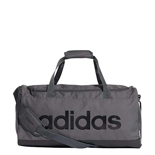 Adidas Lin Duffle M Borsa, Unisex Adulto, Grigio/Nero/Nero, Taglia Unica