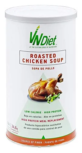 VNDiet Frappè aromatizzato zuppa di pollo. Shake sostituto di un pasto per la dieta, alta dimagrante proteica. 490 gr, 14 colpi di 35 gr. Perdere peso veloce e facile!