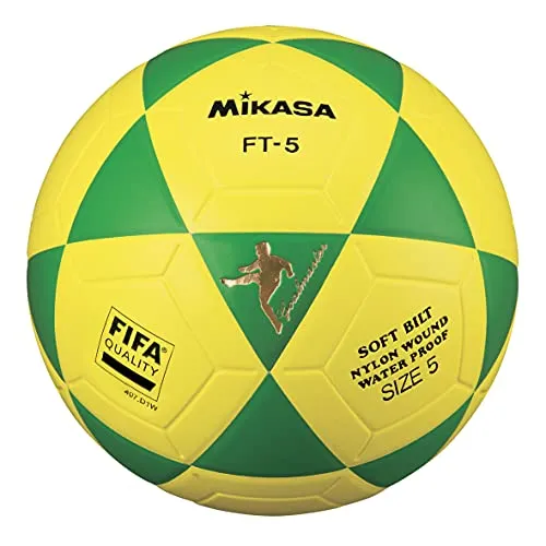 MIKASA FT5 FQ, Pallone Speciale Footvolley Unisex Adulto, Verde/Giallo, 5