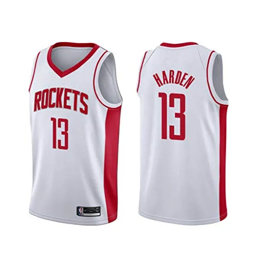 canottejerseyNBA James Harden - Houston Rockets #13, Basket Jersey Maglia Canotta, Swingman Ricamata, Abbigliamento Sportivo (M, Bianco Association 2019)