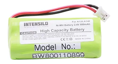 INTENSILO NiMH Batteria 800mAh (2.4V) per Telefono Fisso Cordless Siemens Gigaset AS150 TRIO, AS160, Q063 sostituisce V30145-K1310-X359.