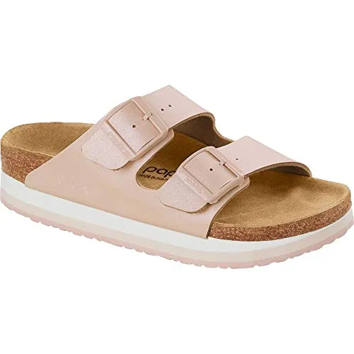 Birkenstock Papillio by Arizona Platform - Icy Metallic Sandal 36 EU Icy Metallic Light Rose