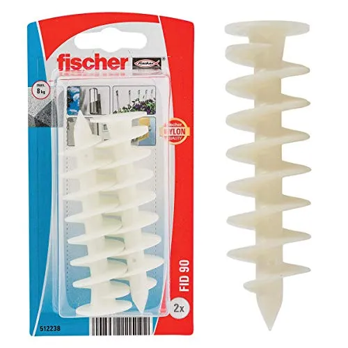 Fischer FID 90, Tasselli per Fissaggio su Cappotto e Pannelli Isolanti, per Spessori min 90 mm, 2pz, 512238